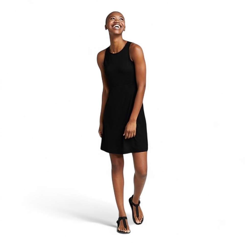 EDDIE BAUER Aster Sleeveless Empire Waist Dress - Black XL
